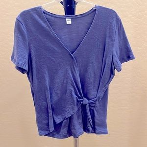 Old Navy Wrap Tie Periwinkle Knit Top